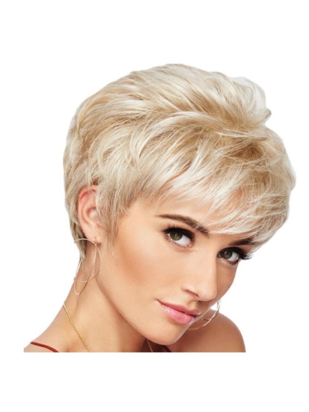 6" Blonde Pixie Cut Real Human Hair Wig Glueless Breathable Lightweight Short
